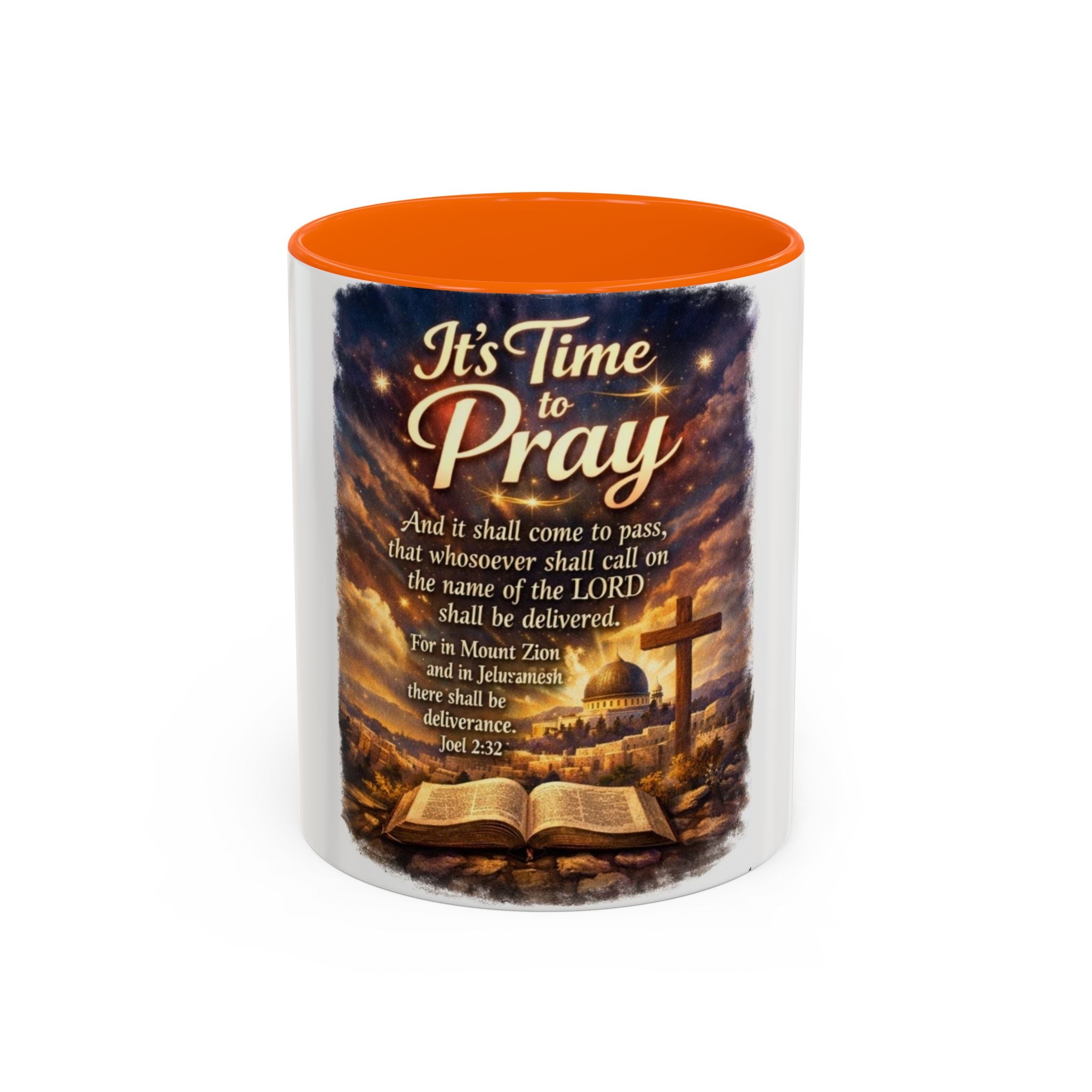 It's Time to Pray Coffee Mug — Inspirational Christian Scripture Accent Mug
