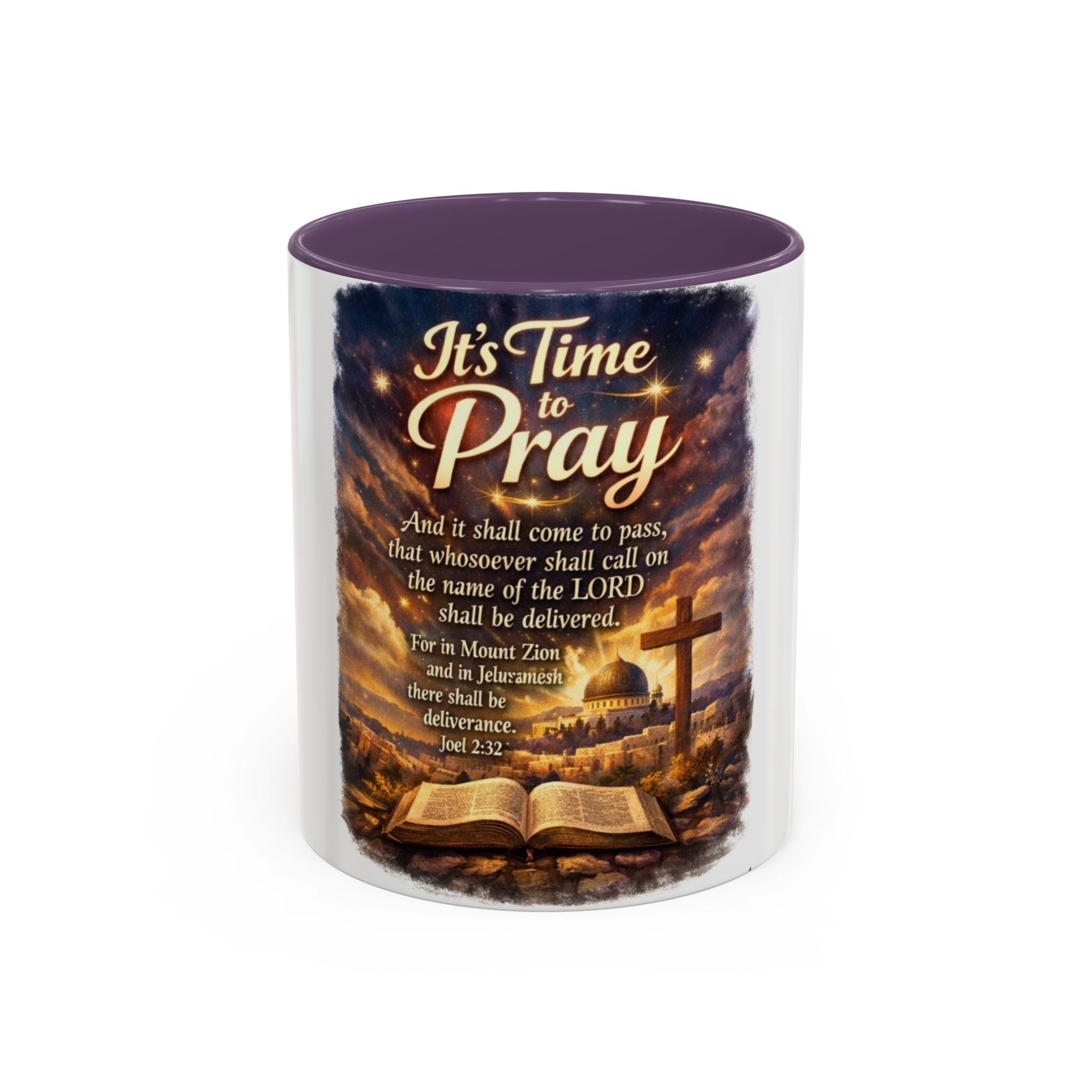 It's Time to Pray Coffee Mug — Inspirational Christian Scripture Accent Mug