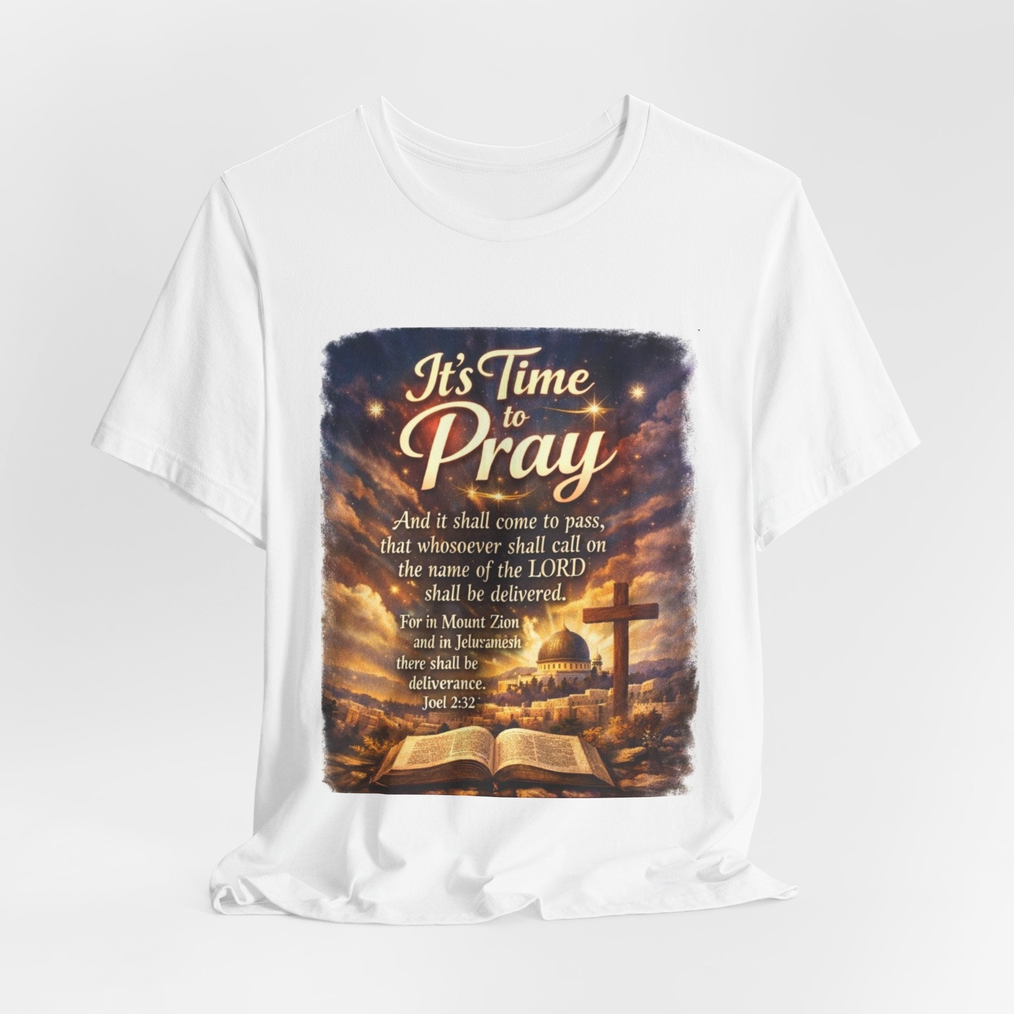 Prayer T-Shirt — "It's Time to Pray" Christian Faith Tee with Scripture Design