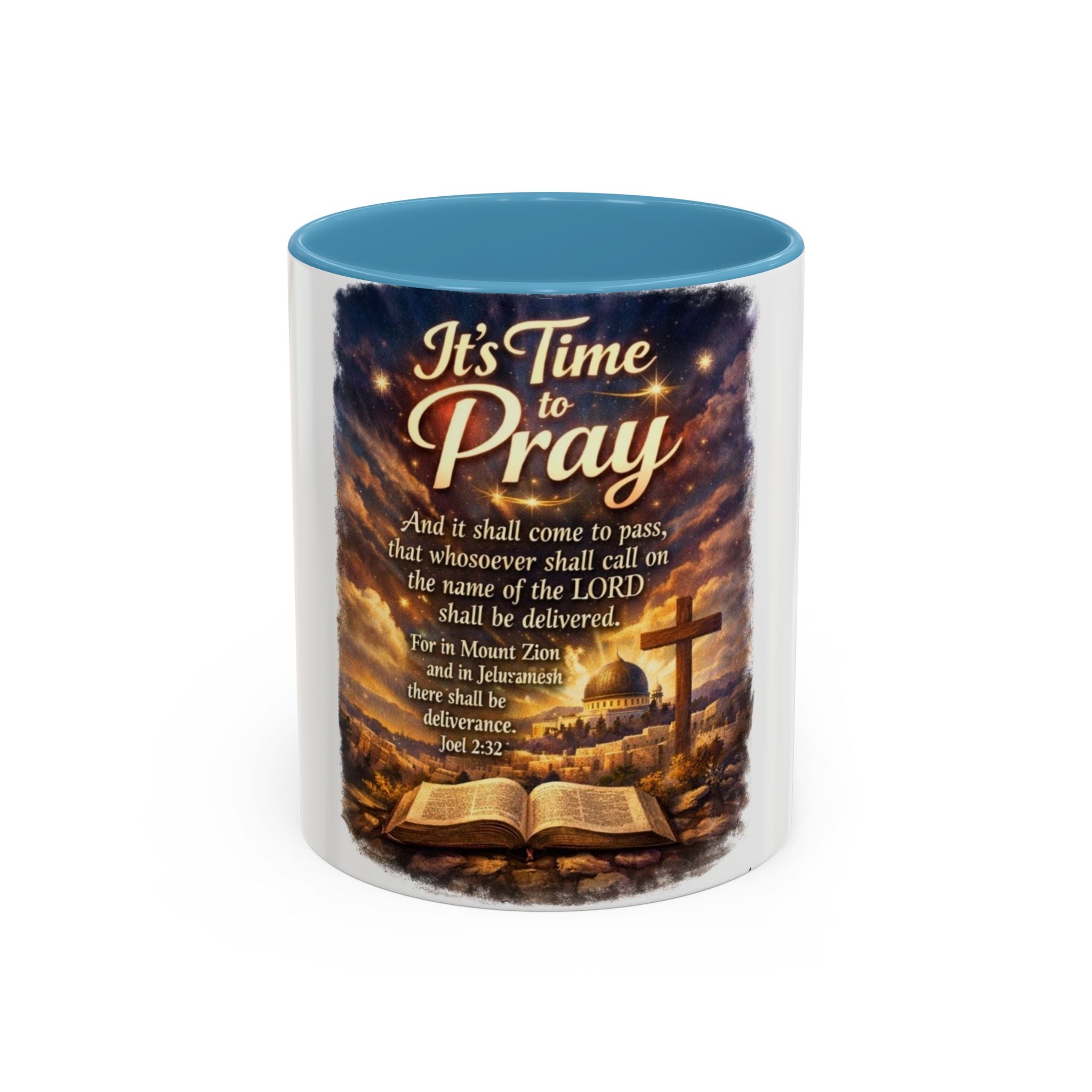 It's Time to Pray Coffee Mug — Inspirational Christian Scripture Accent Mug