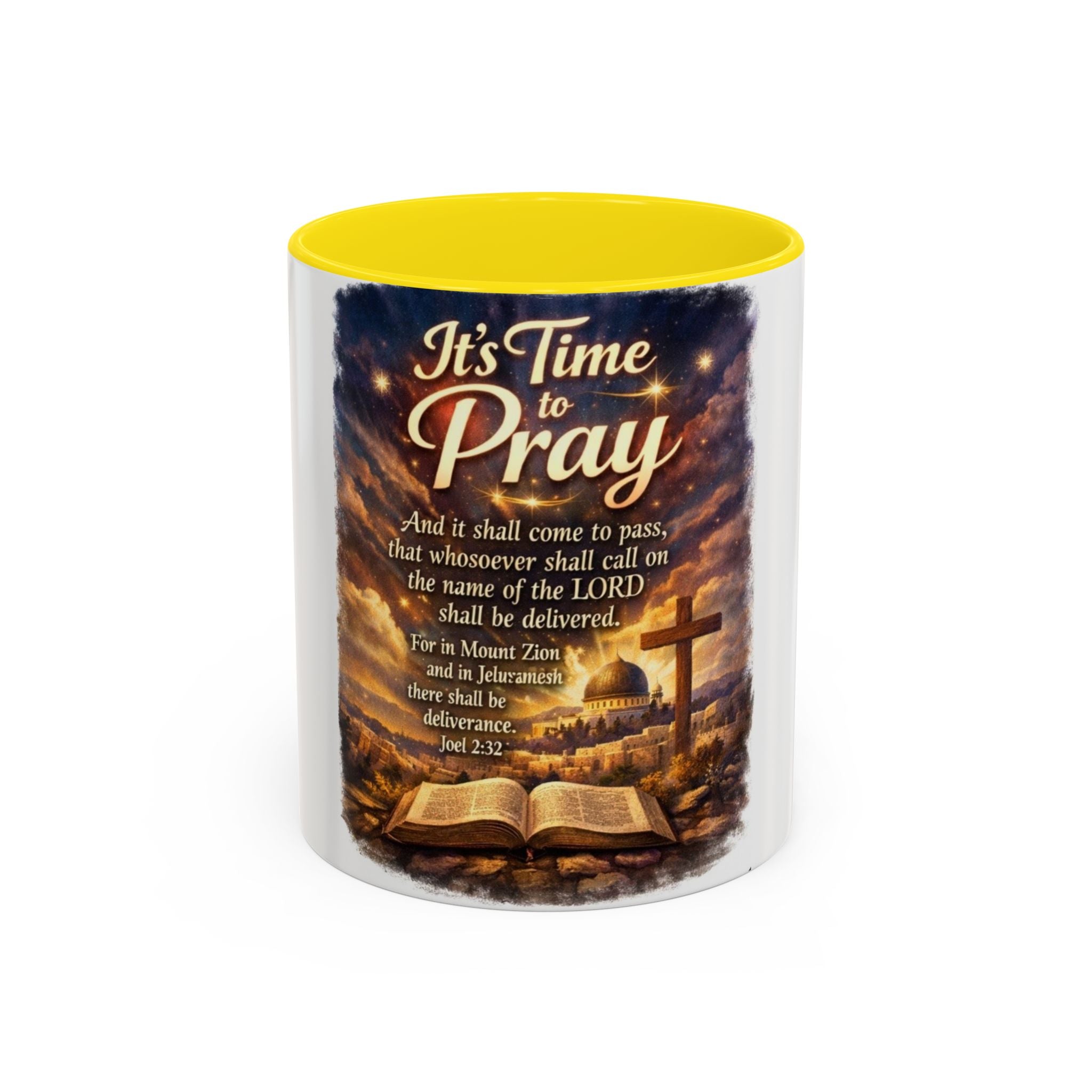 It's Time to Pray Coffee Mug — Inspirational Christian Scripture Accent Mug