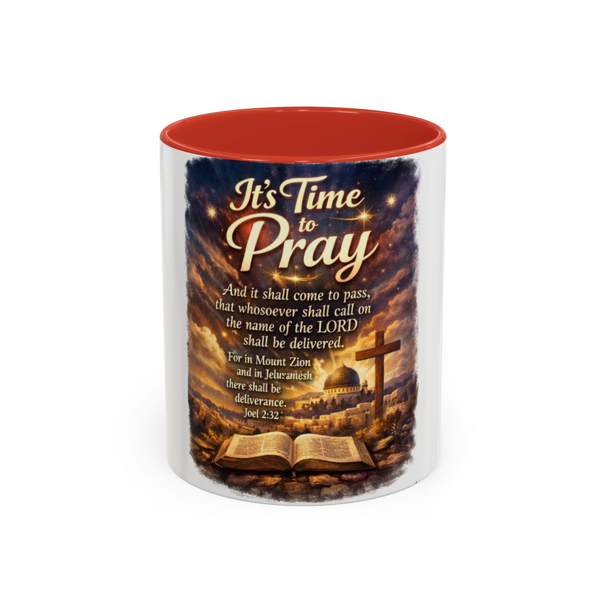 It's Time to Pray Coffee Mug — Inspirational Christian Scripture Accent Mug