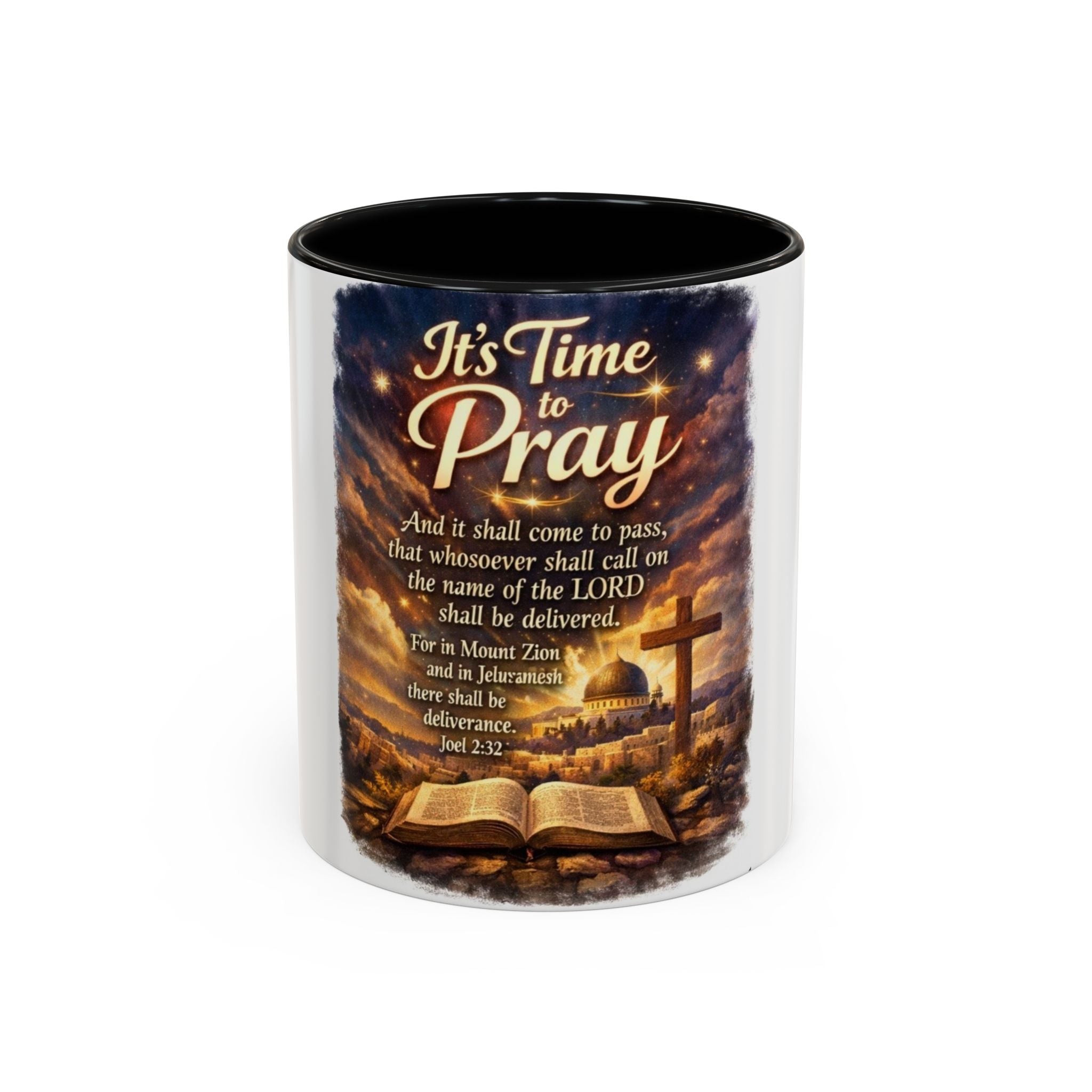 It's Time to Pray Coffee Mug — Inspirational Christian Scripture Accent Mug