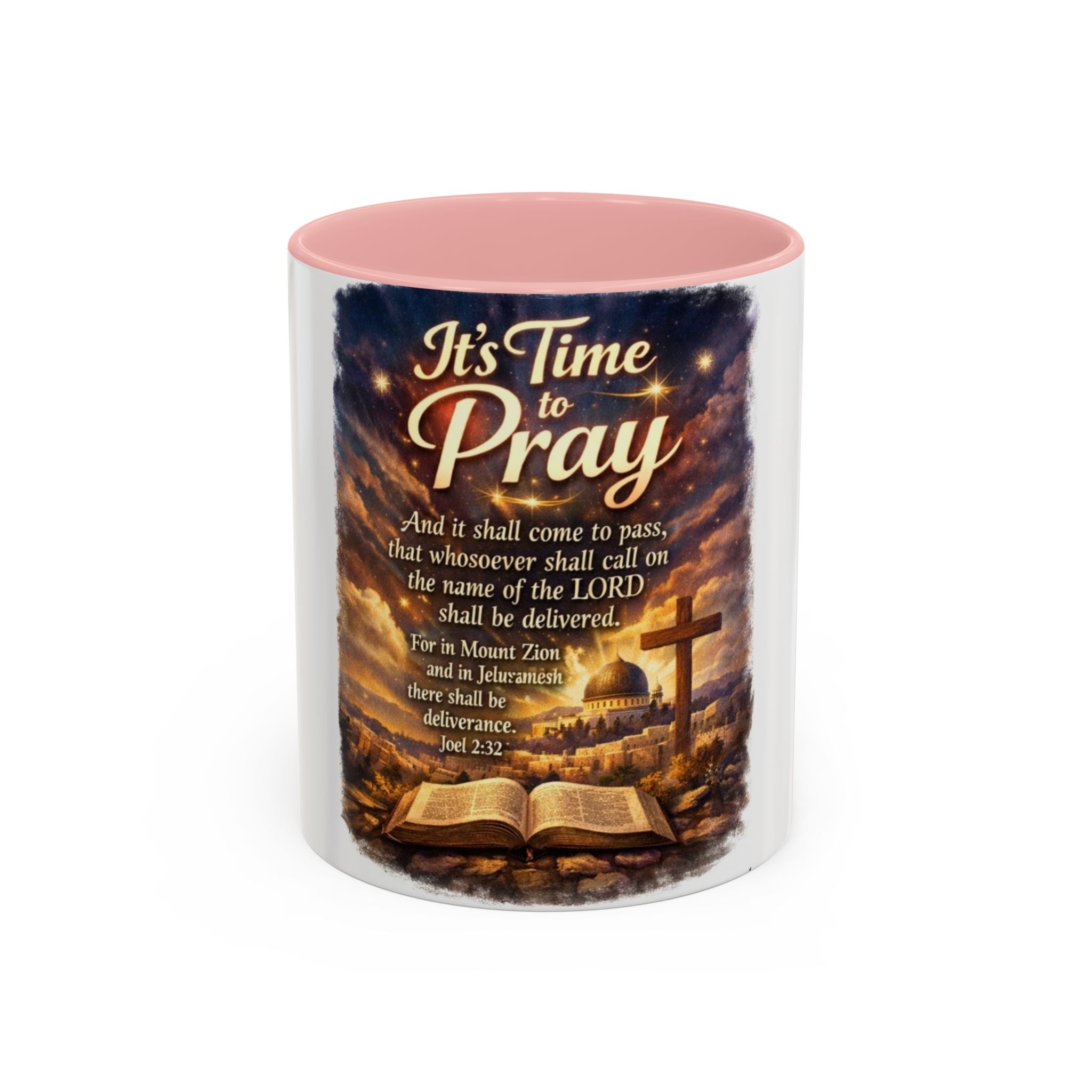 It's Time to Pray Coffee Mug — Inspirational Christian Scripture Accent Mug