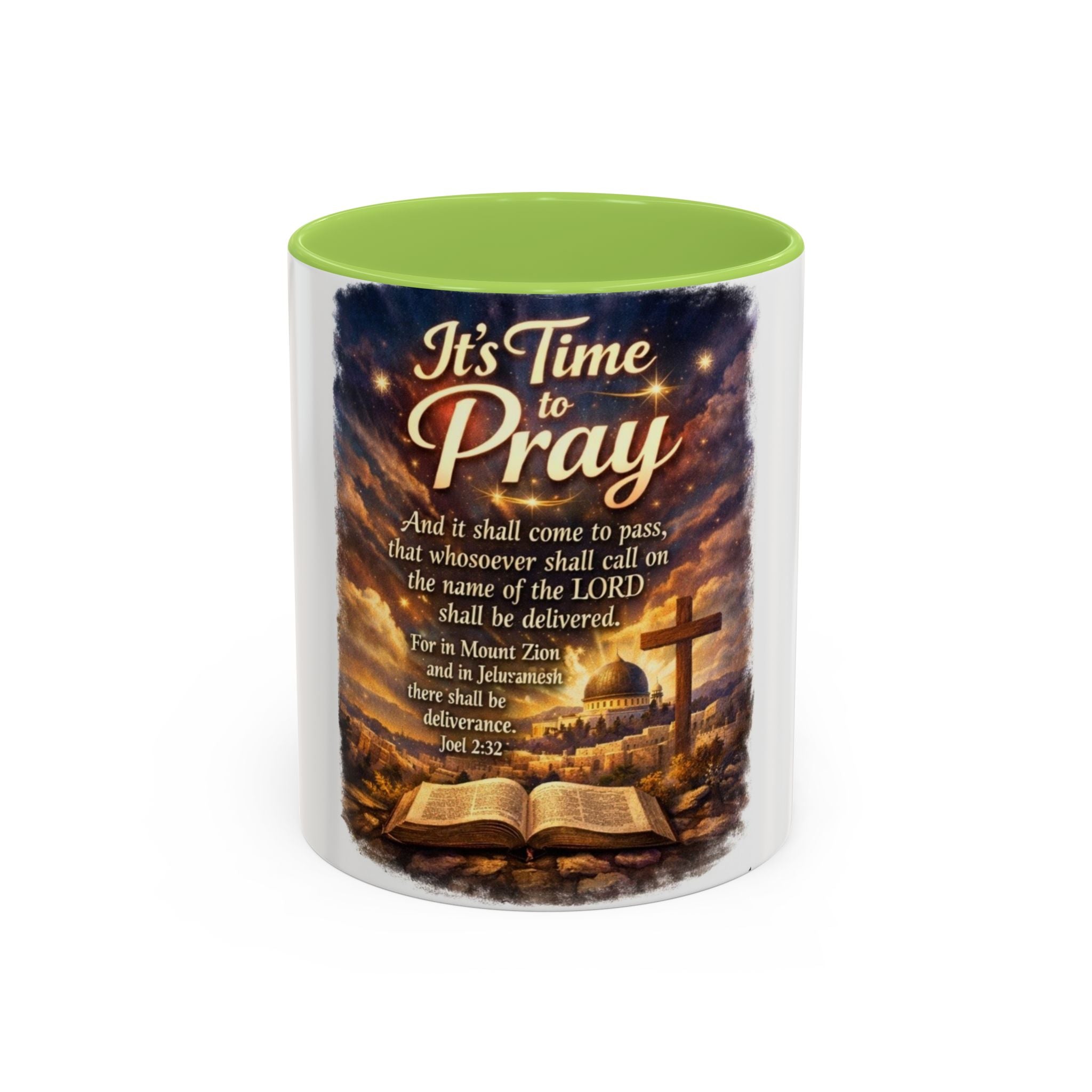 It's Time to Pray Coffee Mug — Inspirational Christian Scripture Accent Mug